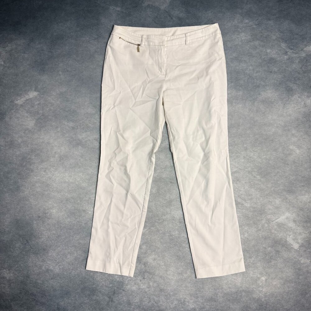 Anne Klein Women's Straight-Leg Dress Pants White Size 10